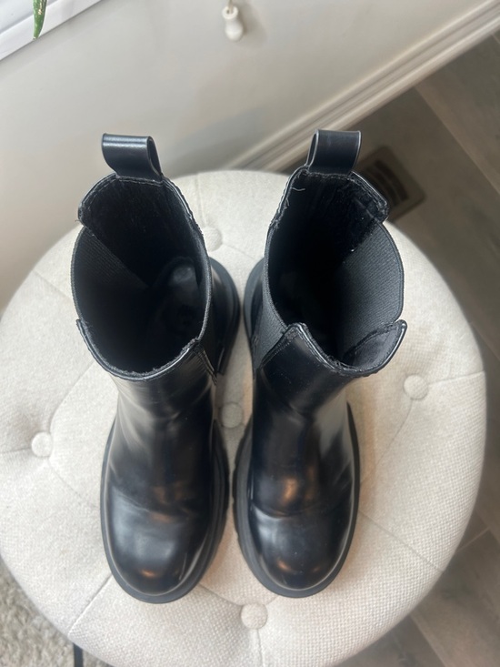 H&M Black Chunky Chelsea Lug Sole Boots EU Size 40 - Picture 10 of 15